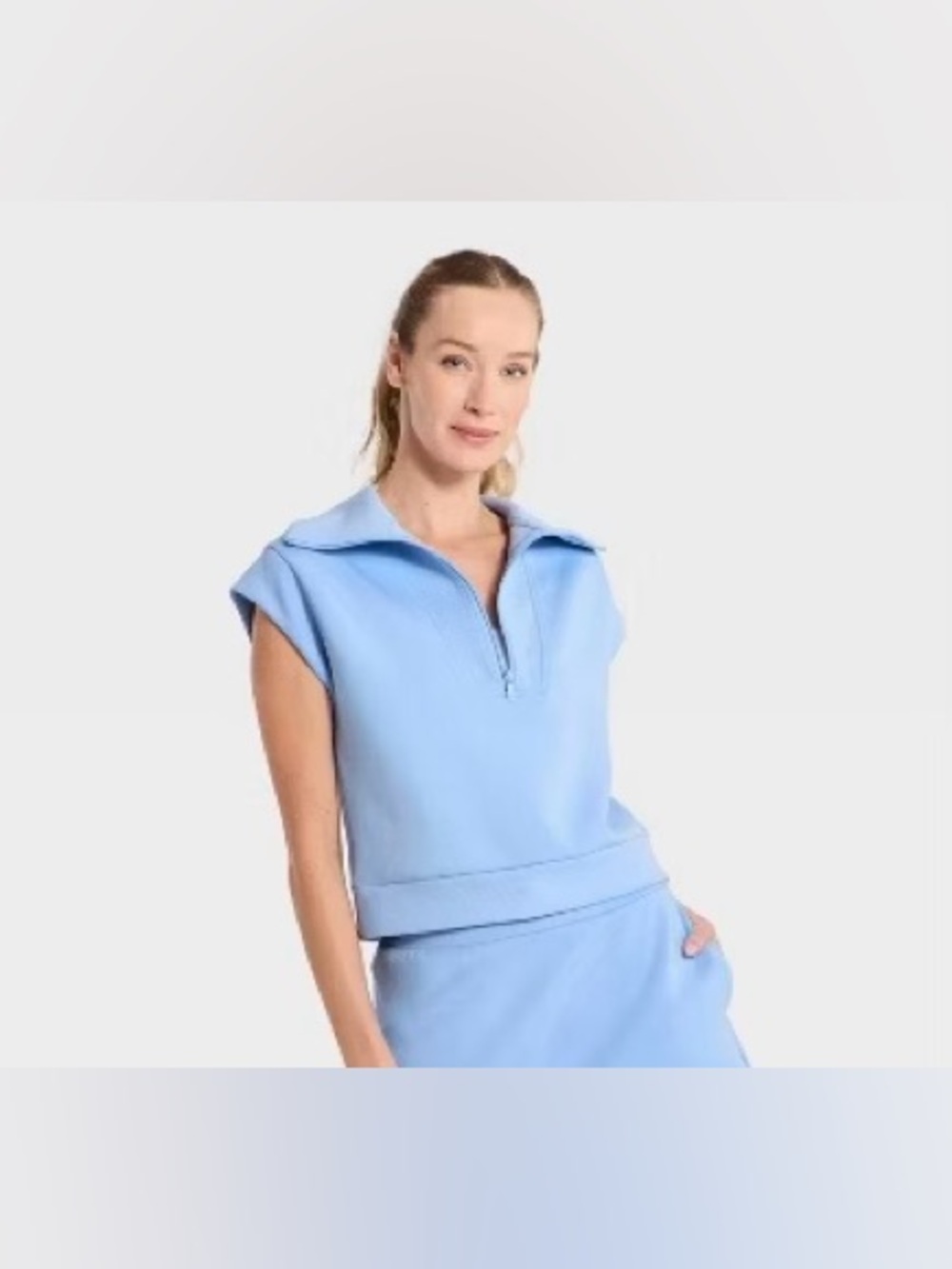 All In Motion Blue Quarter-Zip Pullover